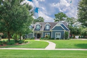 house with a landscaped yard